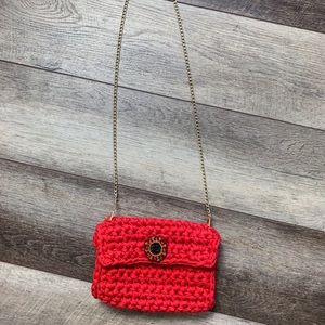 Woman Handmade Bag Red . Woman Cute Red Handbag